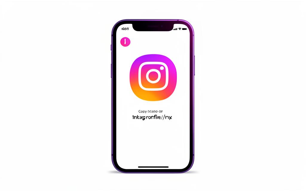 Instagram profile with the copy profile link option